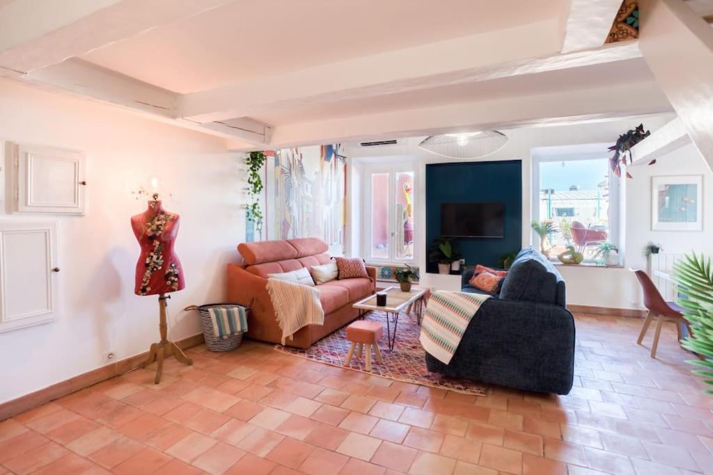 #48 Suite Jean Top Floor Terrace 5Min Walk Sea Ac Nice Exterior foto